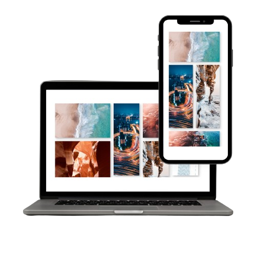 Capture d'écran du projet Une simple gallerie d'images pour m'entrainer avec Grid.