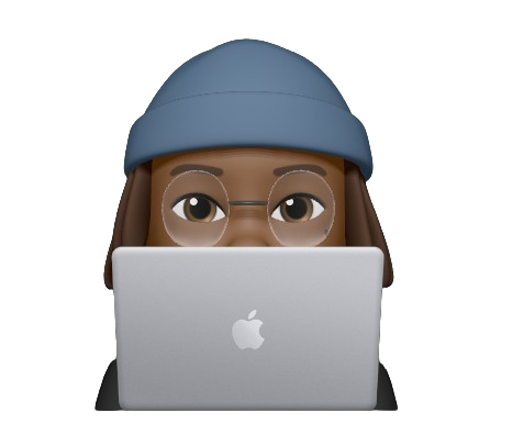 Person peeking from behind laptop